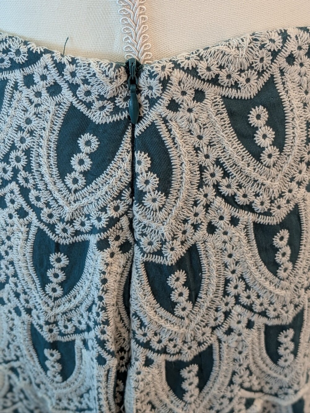 Dainty Green/Blue Maxi Skirt - Picture 4 of 5